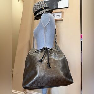 Gucci GG Coated Monogram Bucket Bag- please read for condition